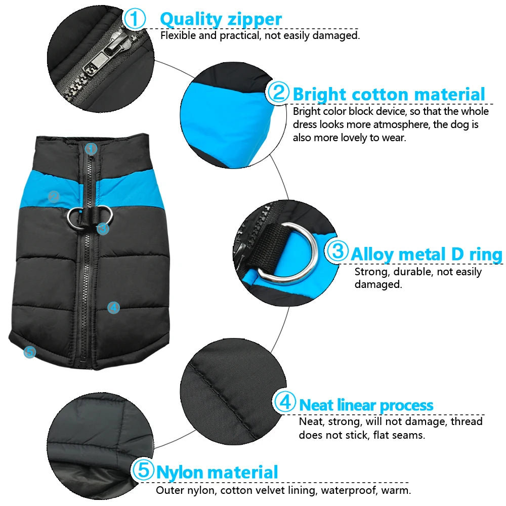 Winter Dog Clothes Coat Waterproof Warm Pet Vest Jacket Chihuahua French Bulldog Clothes Small Dogs roupas para cachorro