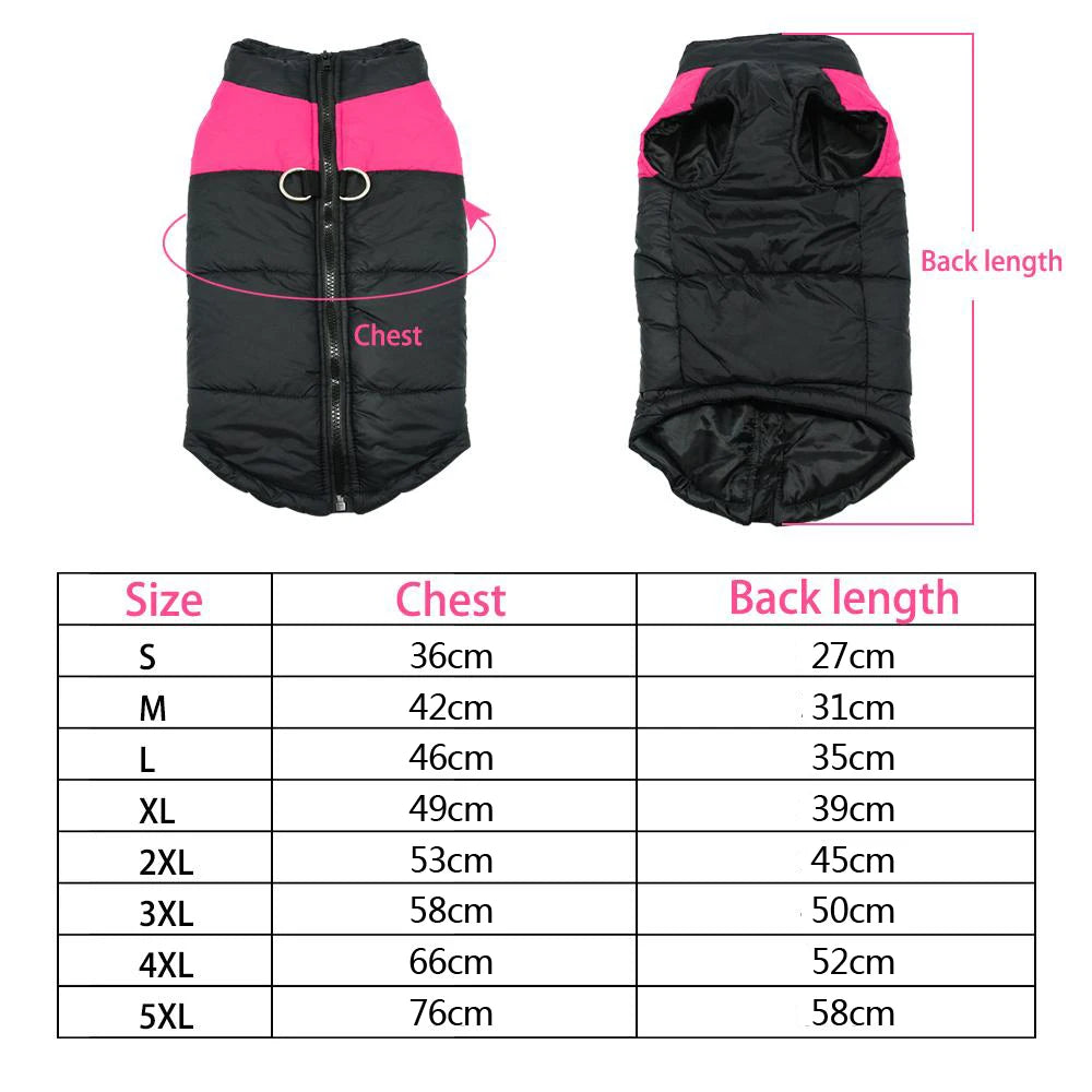 Winter Dog Clothes Coat Waterproof Warm Pet Vest Jacket Chihuahua French Bulldog Clothes Small Dogs roupas para cachorro