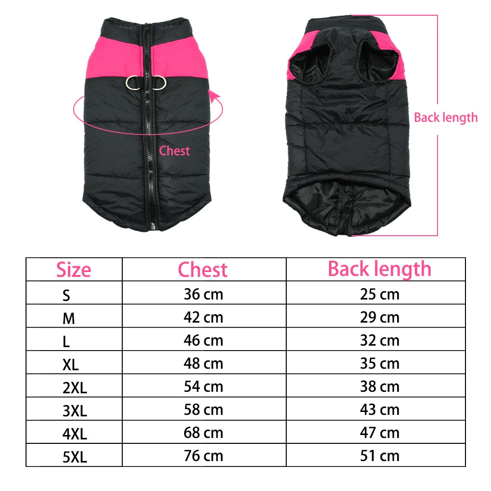 Winter Dog Clothes Coat Waterproof Warm Pet Vest Jacket Chihuahua French Bulldog Clothes Small Dogs roupas para cachorro