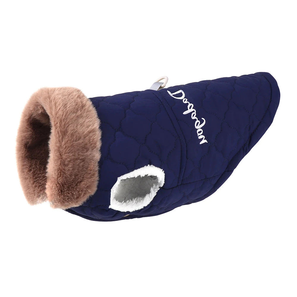 Winter Pet Jacket Clothes Super Warm Small Dogs Clothing With Fur Collar Cotton Pet Outfits French Bulldog Chihuahua Coat Vest