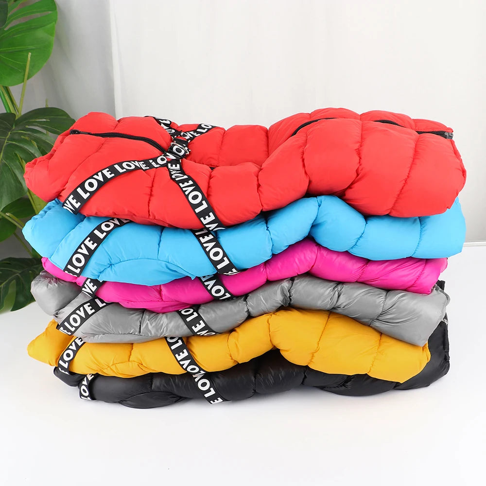 Warm Winter Dog Clothes With Harness Thick Cotton Dogs Coat Down Jacket Pet Clothing Outfit for Small Medium Dogs Chihuahua