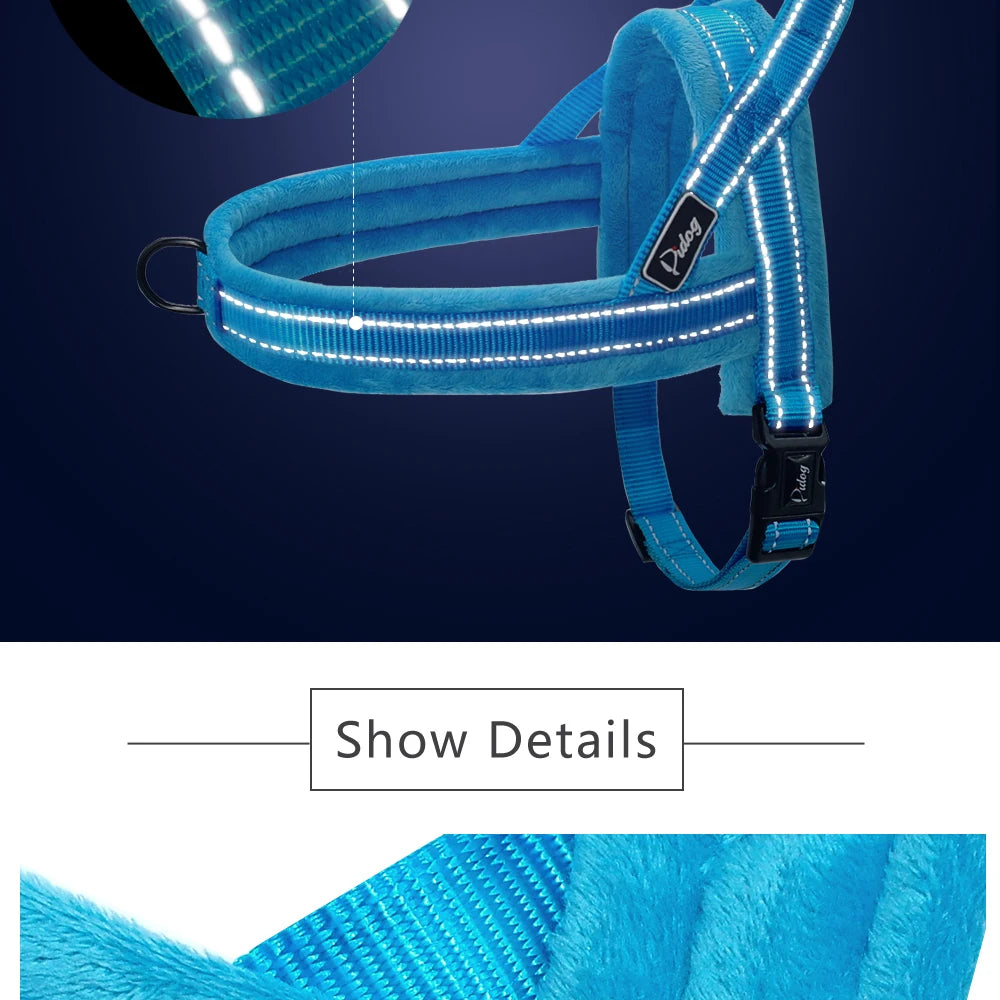 No Pull Dog Harness Warm Nylon Dog Harness Reflective Pet Vest Padded Strap Harnesses For Small Medium Large Dogs Pitbull Buldog