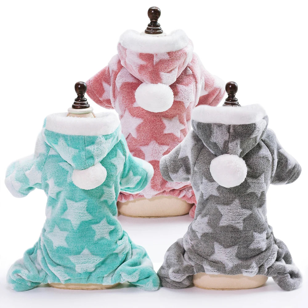 Cute Dog Clothes Jumpsuit Warm Winter Puppy Cat Coat Costume Pet Clothing Outfit For Small Medium Dogs Cats Chihuahua Yorkshire