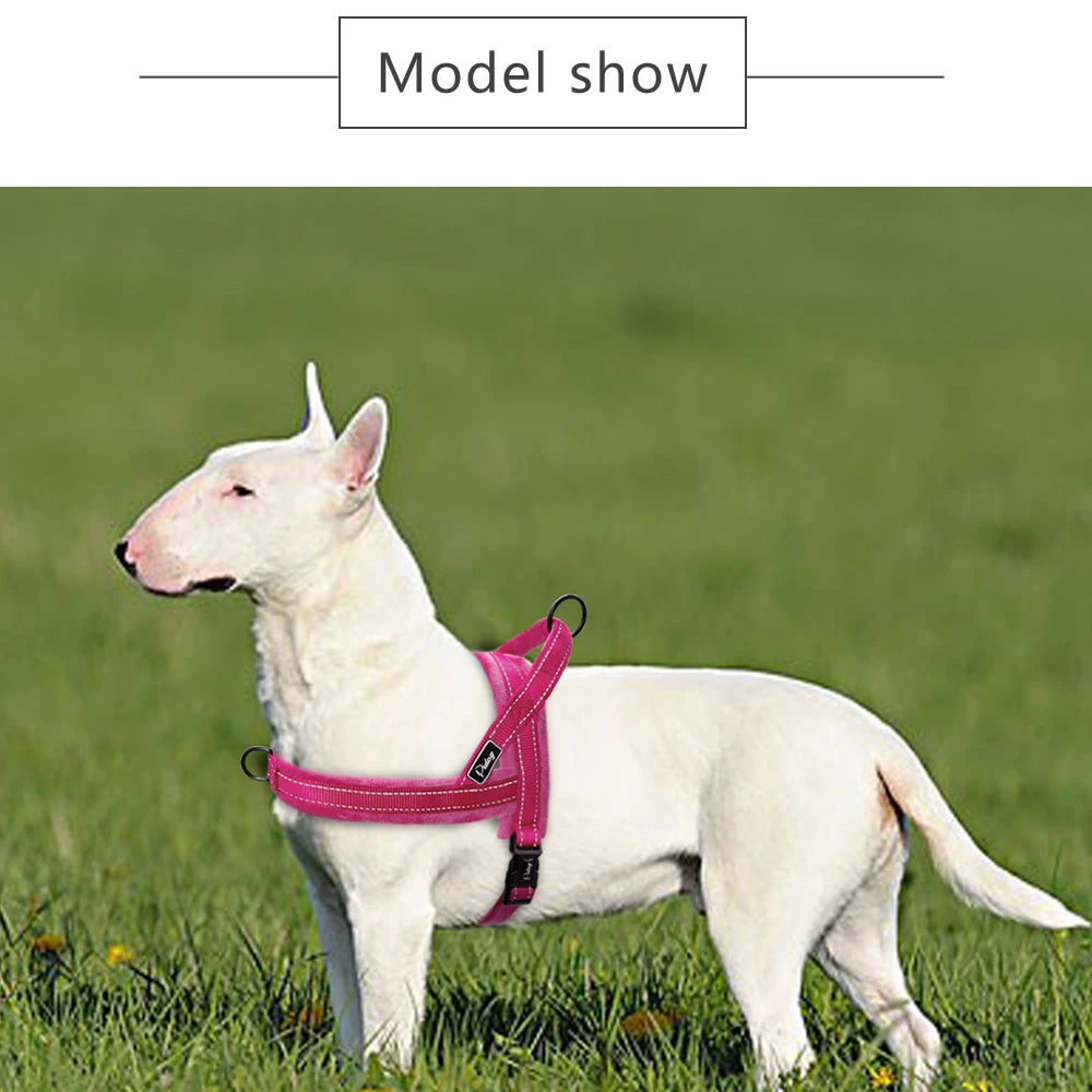 No Pull Dog Harness Warm Nylon Dog Harness Reflective Pet Vest Padded Strap Harnesses For Small Medium Large Dogs Pitbull Buldog
