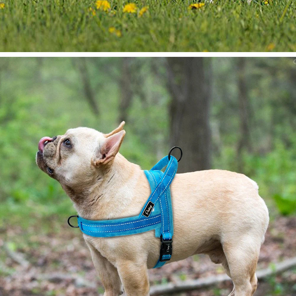 No Pull Dog Harness Warm Nylon Dog Harness Reflective Pet Vest Padded Strap Harnesses For Small Medium Large Dogs Pitbull Buldog