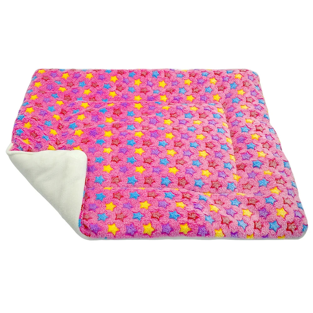 Thick Dog Bed Mat Soft Fleece Dogs Cushion Mattress Warm Winter Pet Sleeping Beds Kennel for Small Large Dogs 2 Sides Washable