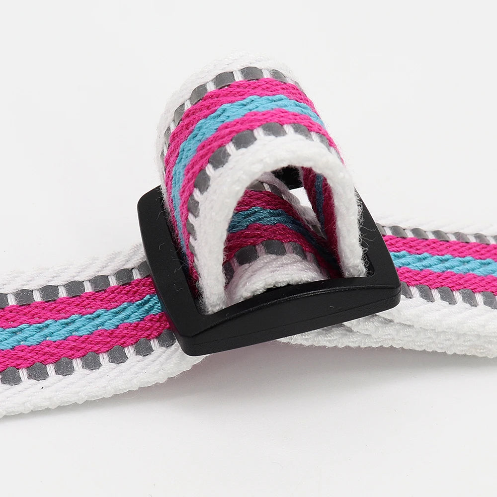 Reflective Dog Harness Nylon Soft Padded Pet Vest Warm Winter Dogs Harnesses Colorful Print Pitbull Small Large Dogs With Handle