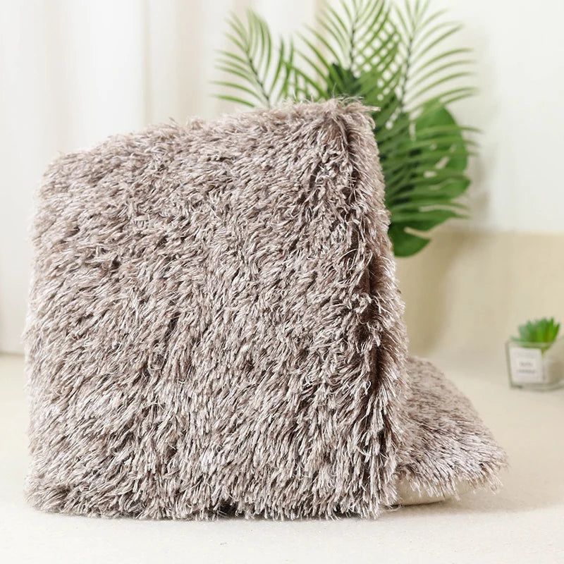 New Pet Tent House Warm Plush Cat Bed Soft Kitten Nest Kennel for Puppy Cats Indoor Sleeping Tent With Cushion Pet Supplies
