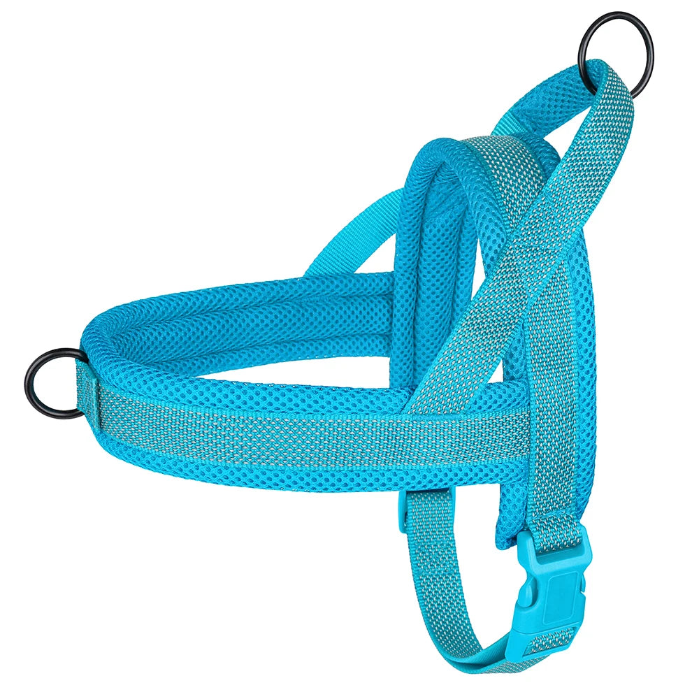 No Pull Nylon Dog Harness Reflective Dog Harnesses Mesh Breathable Pet Vests Quick Control for Small Medium Large Dogs Bulldog