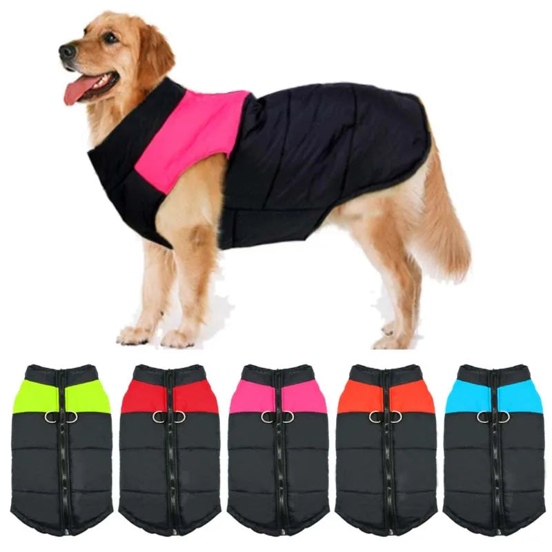 Winter 7XL Large Dog Clothes Jacket Waterproof Warm Pet Vest Coat French Bulldog Chihuahua Clothes for Large Small Dogs Labrador