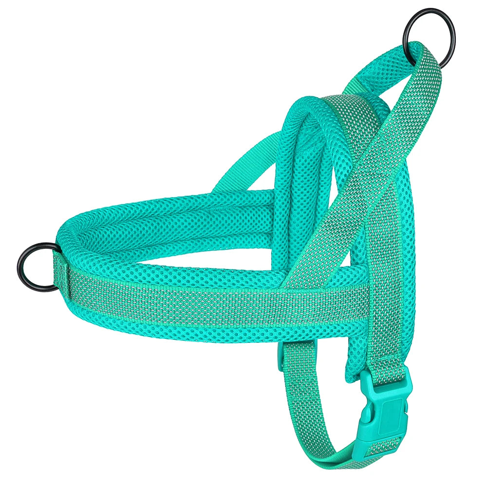 No Pull Nylon Dog Harness Reflective Dog Harnesses Mesh Breathable Pet Vests Quick Control for Small Medium Large Dogs Bulldog