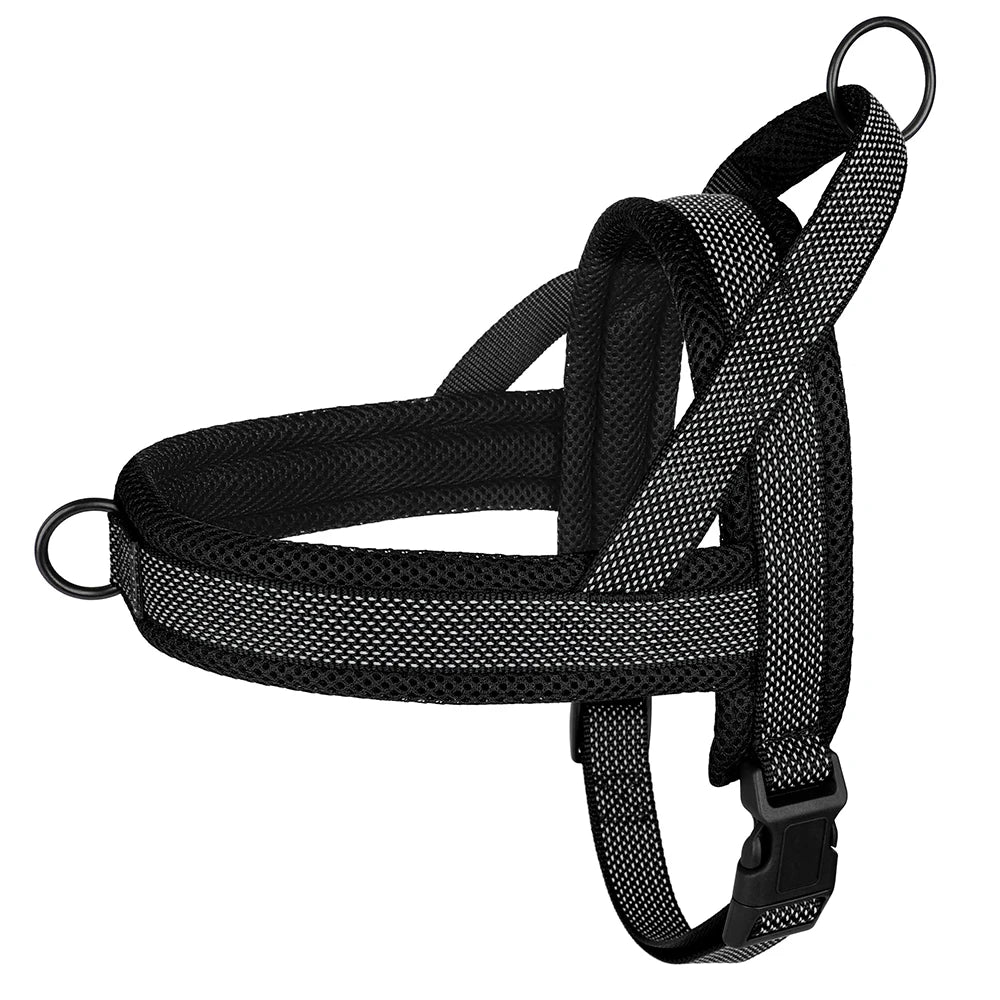 No Pull Nylon Dog Harness Reflective Dog Harnesses Mesh Breathable Pet Vests Quick Control for Small Medium Large Dogs Bulldog
