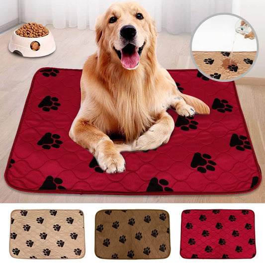 Reusable Pet Diaper Mat Waterproof Dog Urine Pad Washable Dogs Cat Diapers Pads Bone Paw Print Seat Cover Mats For Sofa Bed
